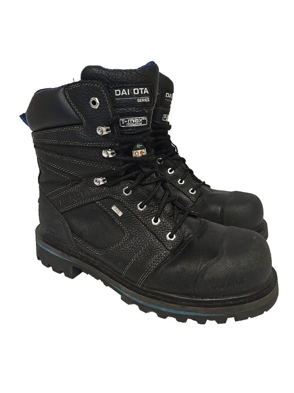 DAKOTA Men's 8" 557 STCP HD3 Vibram Work Boots Black Size 11M